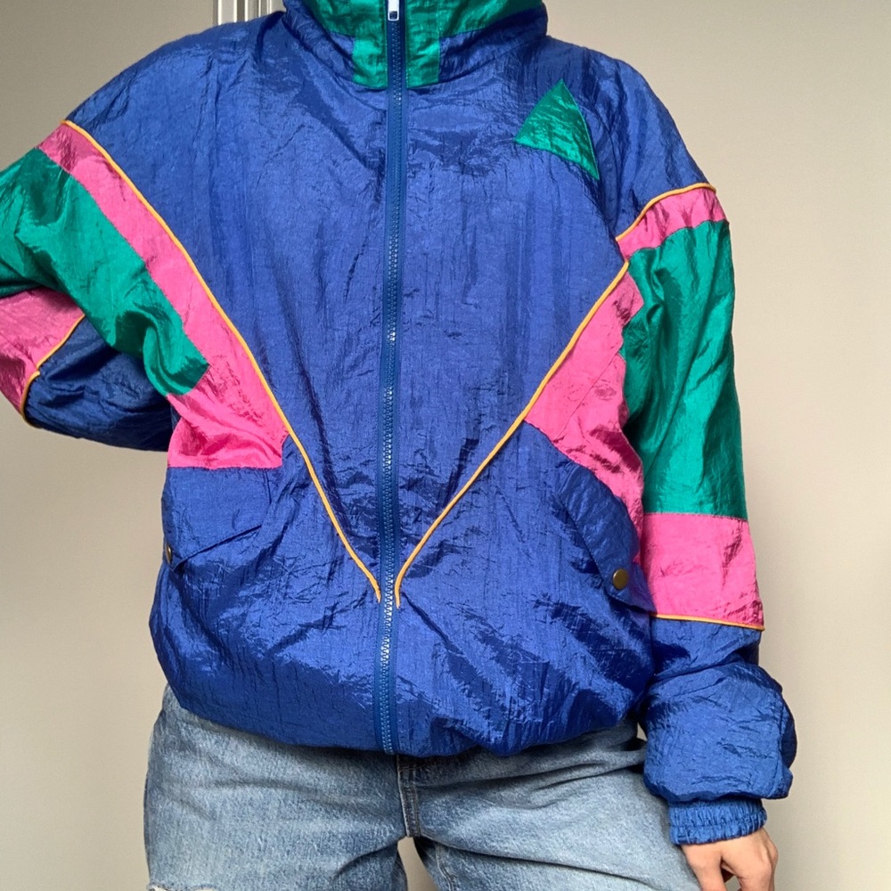 Retro 80s Ski Windbreaker